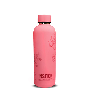 Isolierflasche Slim aus Edelstahl 0,5 L / 0,75 L Fassungsvermgen - Rose mit floralem Motiv