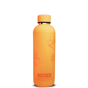 Isolierflasche Slim aus Edelstahl 0,5 L / 0,75 L Fassungsvermgen - Carrot mit floralem Motiv