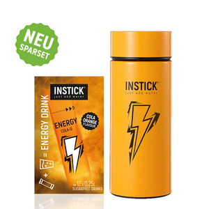 Isolierbecher To-Go aus Edelstahl 300 ml Fassungsvermgen - Orange Energy + 1x Energy Cola-O